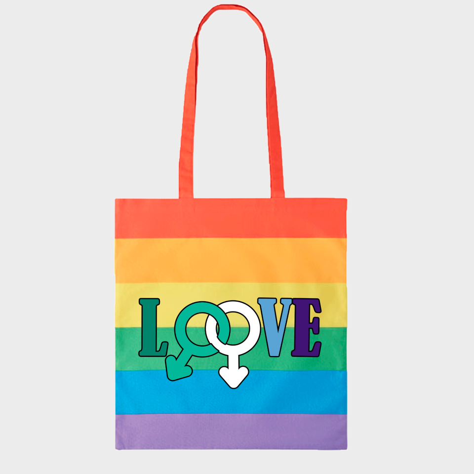 Tote bag para el orgullo LGBTIQA+ diseño Love B