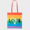 Tote bag para el orgullo LGBTIQA+ diseño Love B