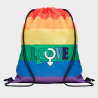 Mochila de cuerdas para el orgullo LGBTIQA+ diseño Love B