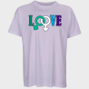 Camiseta oversize hombre para el orgullo LGBTIQA+ diseño Love B