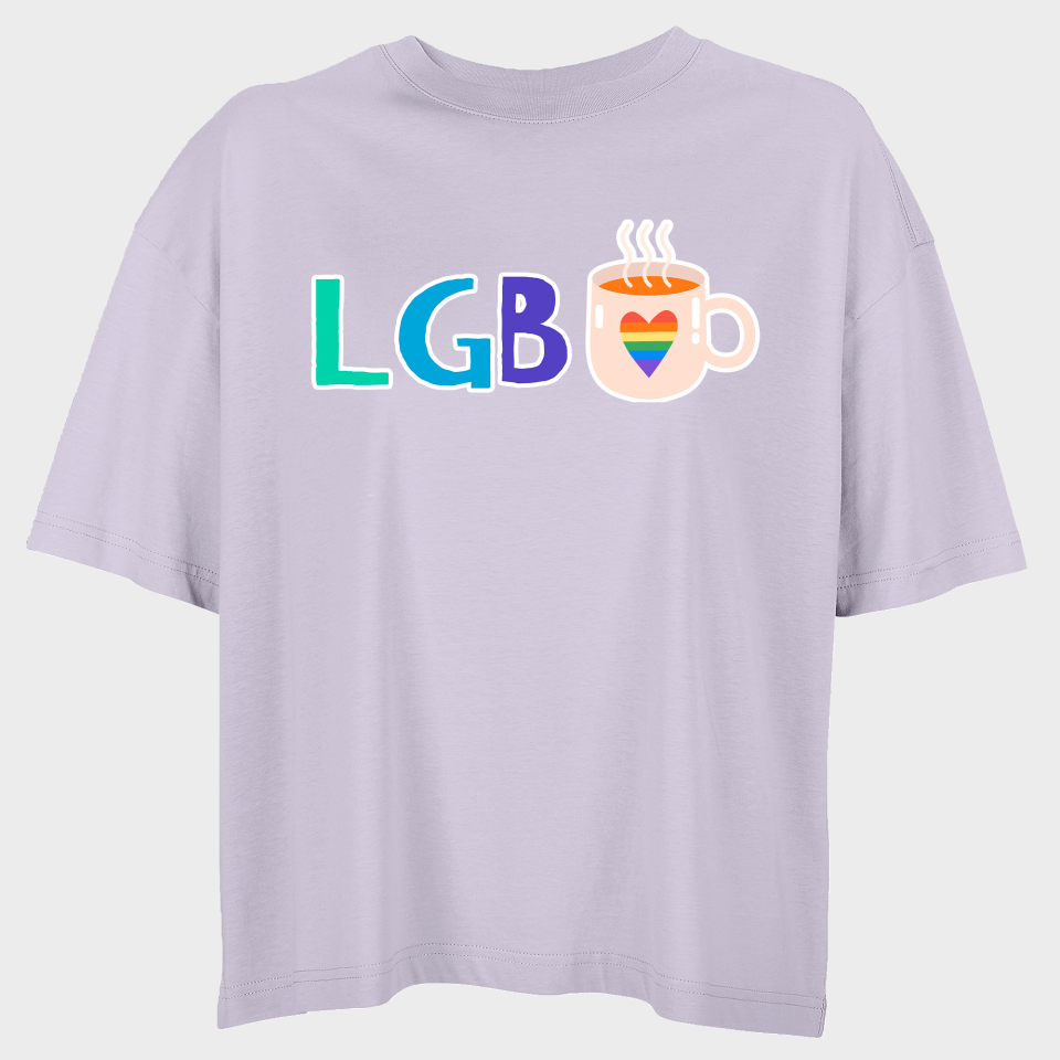 Camiseta oversize mujer para el orgullo LGBTIQA+ diseño Té