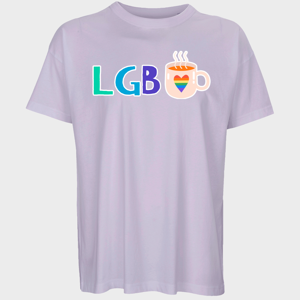 Camiseta oversize hombre para el orgullo LGBTIQA+ diseño Té