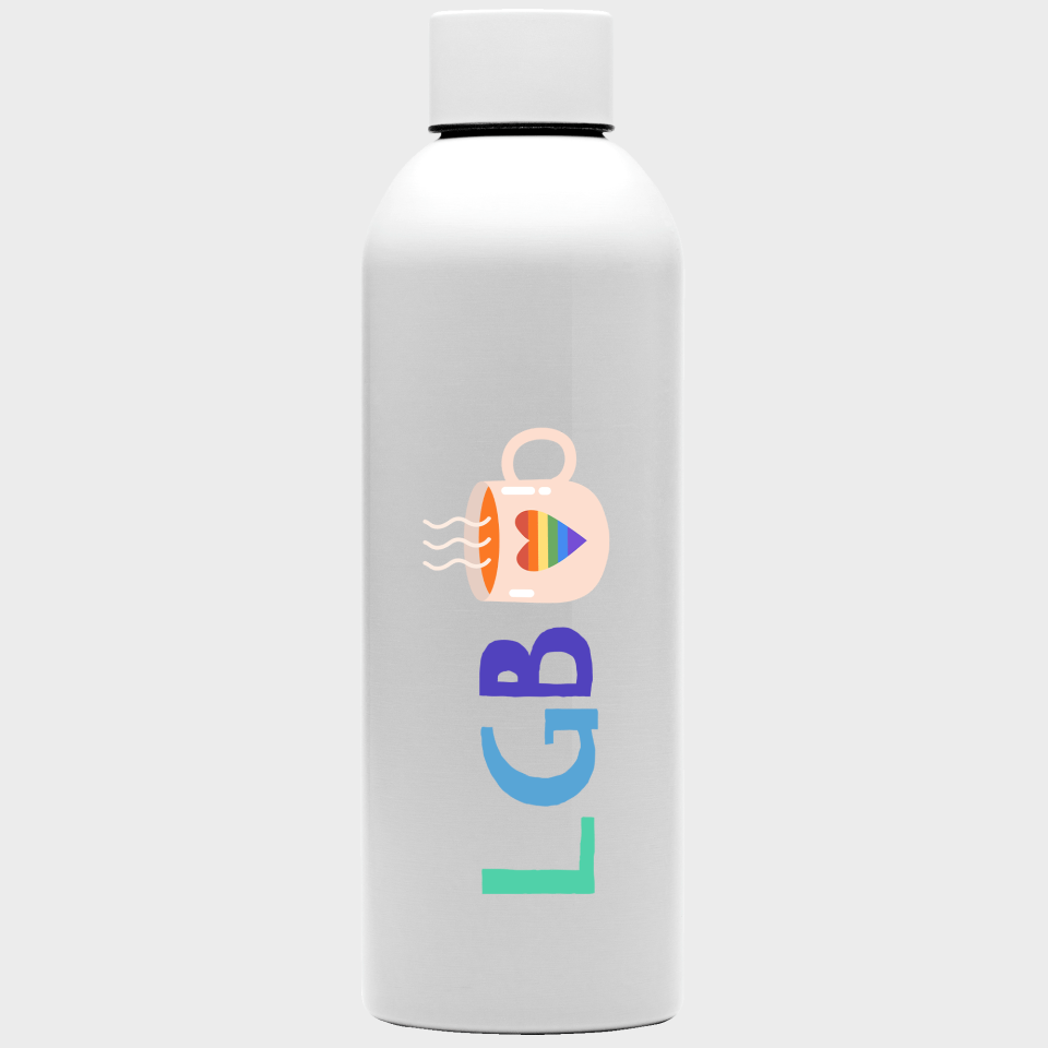 Bidón para el orgullo LGBTIQA+ diseño Té