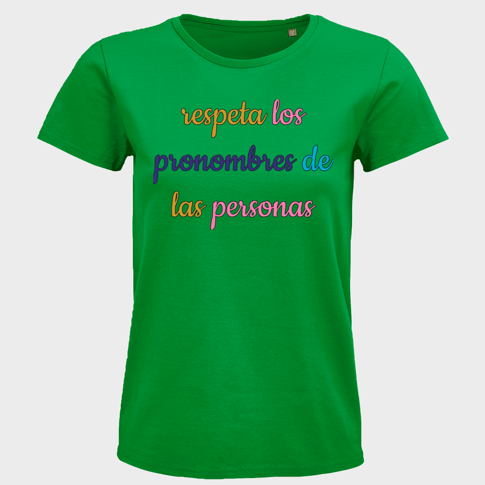 Camiseta mujer para el orgullo LGBTIQA+ diseño Respeta
