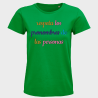 Camiseta mujer para el orgullo LGBTIQA+ diseño Respeta