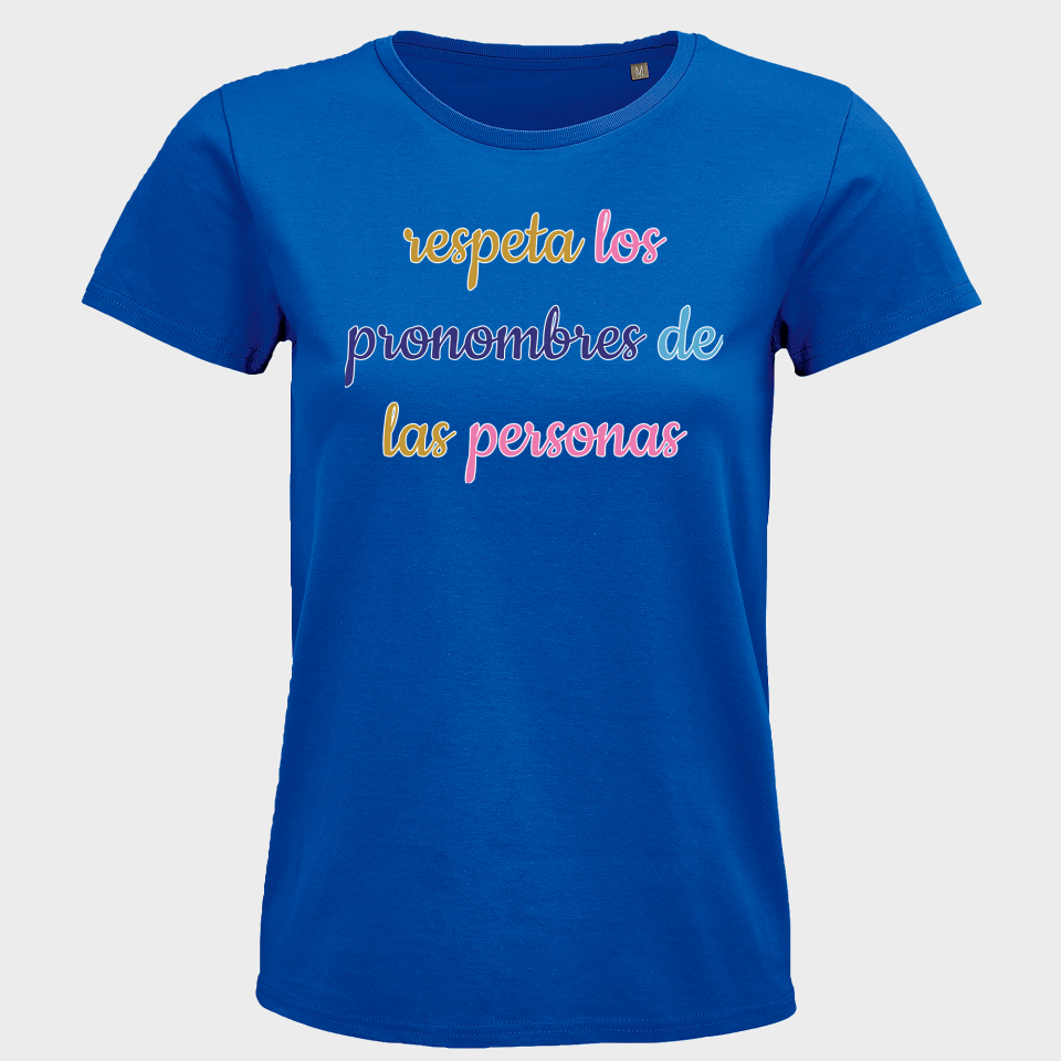 Camiseta mujer para el orgullo LGBTIQA+ diseño Respeta