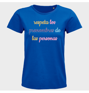 Camiseta mujer para el orgullo LGBTIQA+ diseño Respeta