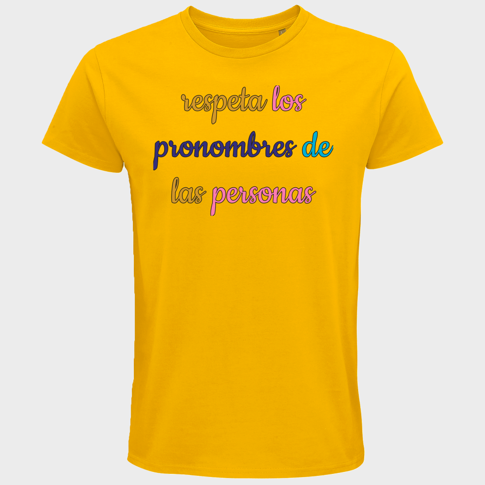 Camiseta hombre para el orgullo LGBTIQA+ diseño Respeta