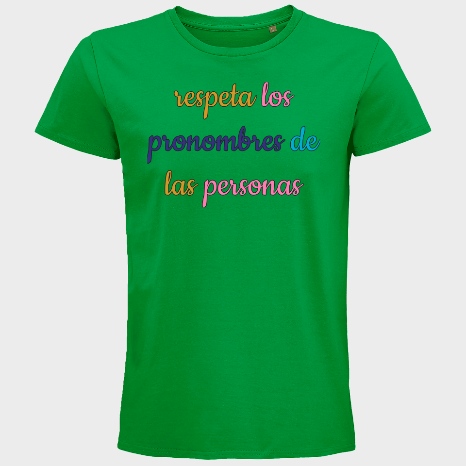Camiseta hombre para el orgullo LGBTIQA+ diseño Respeta