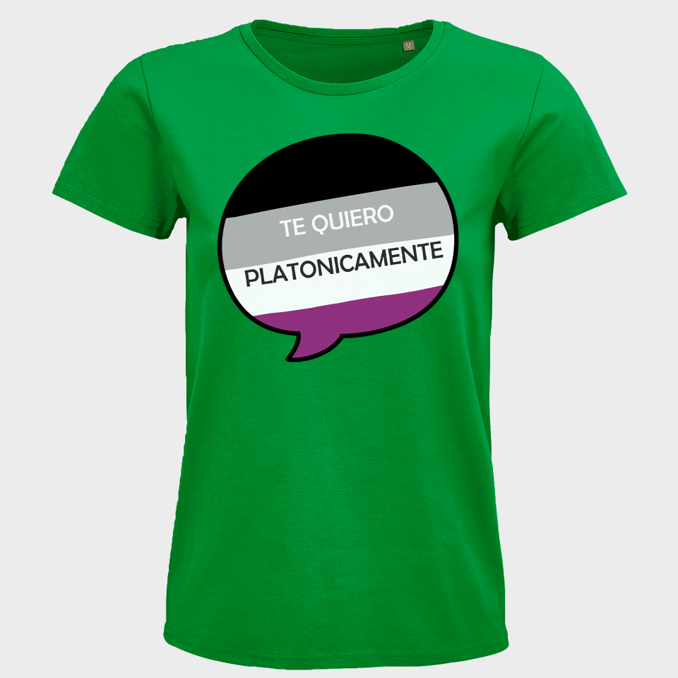 Camiseta mujer para el orgullo LGBTIQA+ diseño Te Quiero Platonicamente