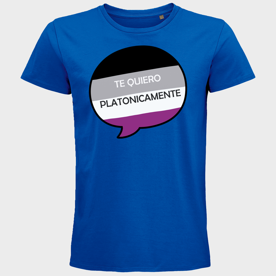 Camiseta hombre para el orgullo LGBTIQA+ diseño Te Quiero Platonicamente