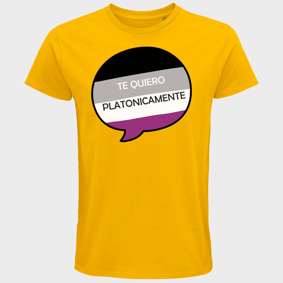 Camiseta hombre para el orgullo LGBTIQA+ diseño Te Quiero Platonicamente