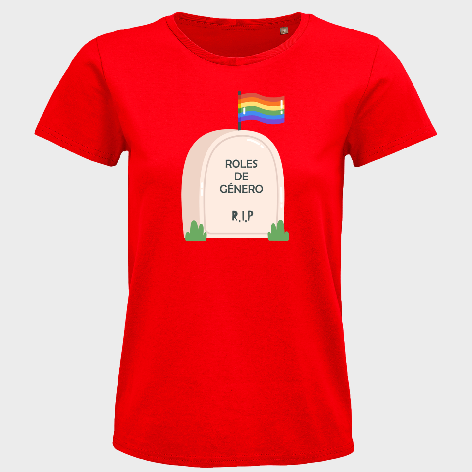 Camiseta mujer para el orgullo LGBTIQA+ diseño Roles