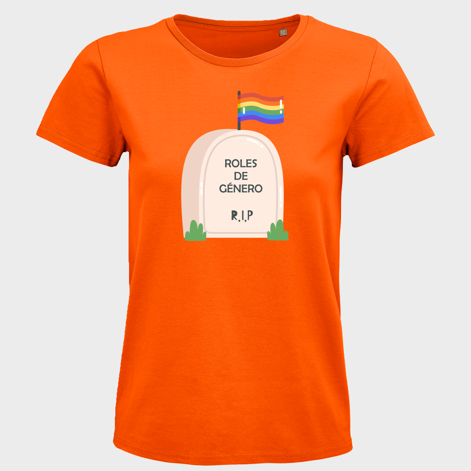 Camiseta mujer para el orgullo LGBTIQA+ diseño Roles