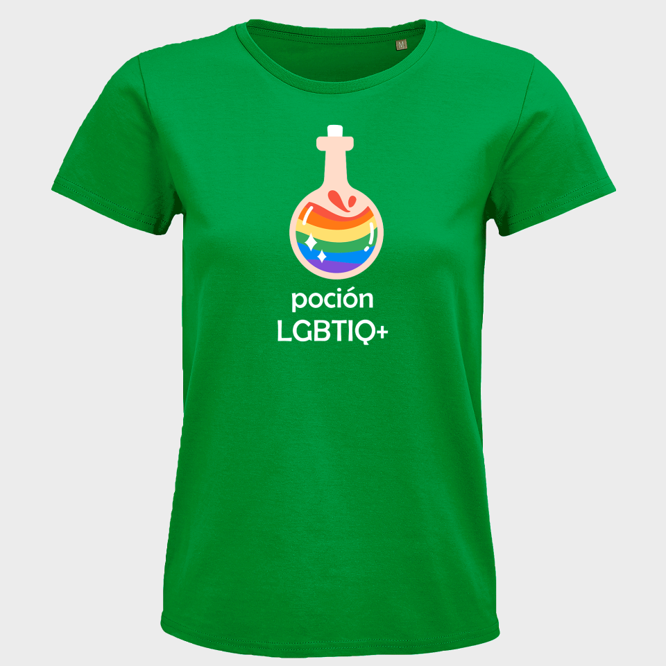 Camiseta mujer para el orgullo LGBTIQA+ diseño Poción
