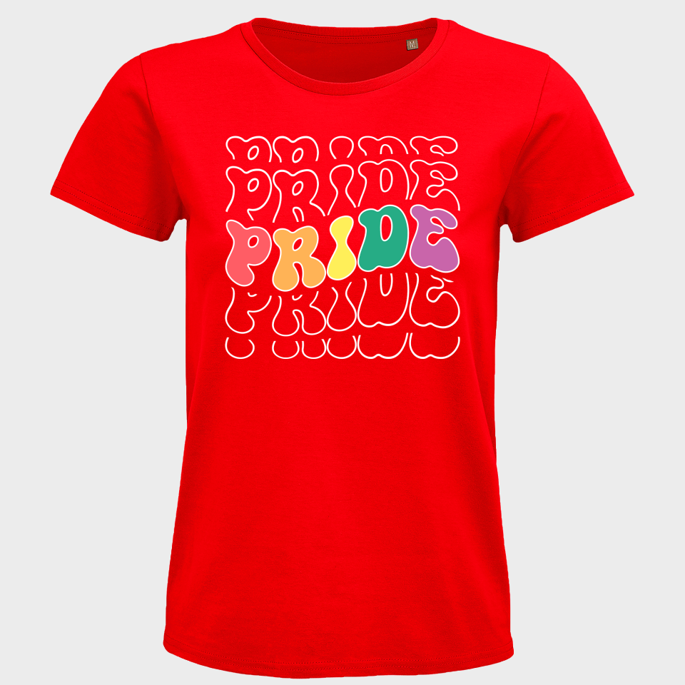 Camiseta mujer para el orgullo LGBTIQA+ diseño Pride