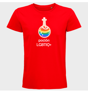 Camiseta hombre para el orgullo LGBTIQA+ diseño Poción