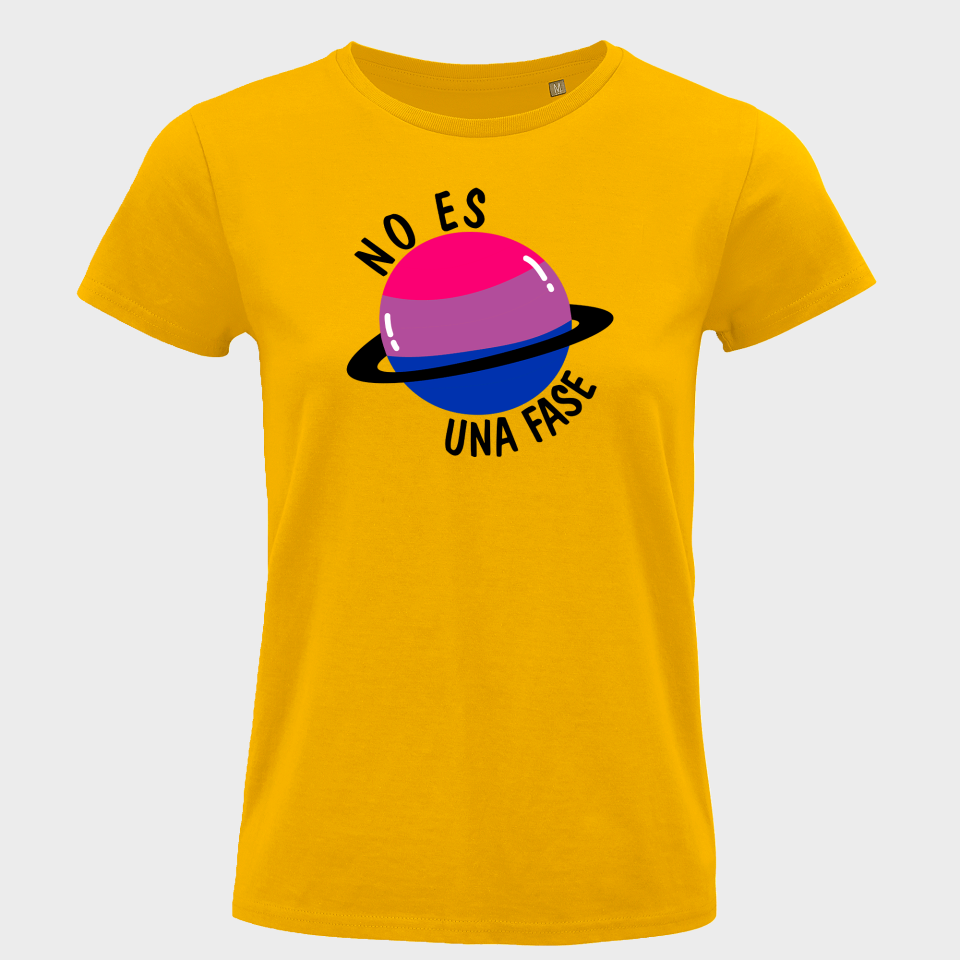 Camiseta mujer para el orgullo LGBTIQA+ diseño No Es Una Fase