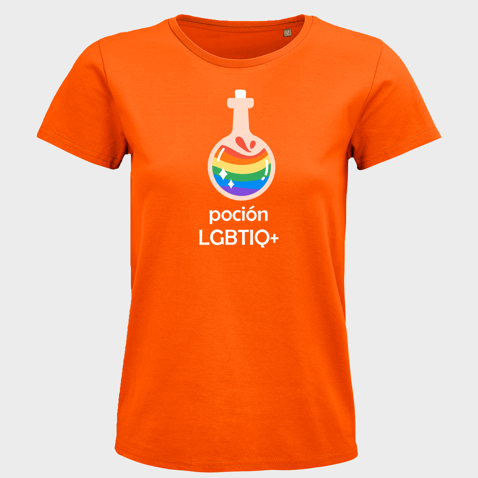Camiseta mujer para el orgullo LGBTIQA+ diseño Poción