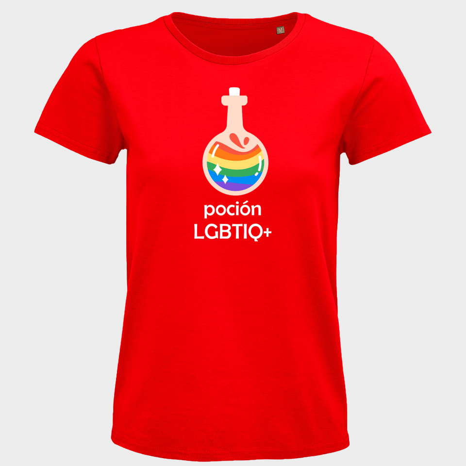 Camiseta mujer para el orgullo LGBTIQA+ diseño Poción