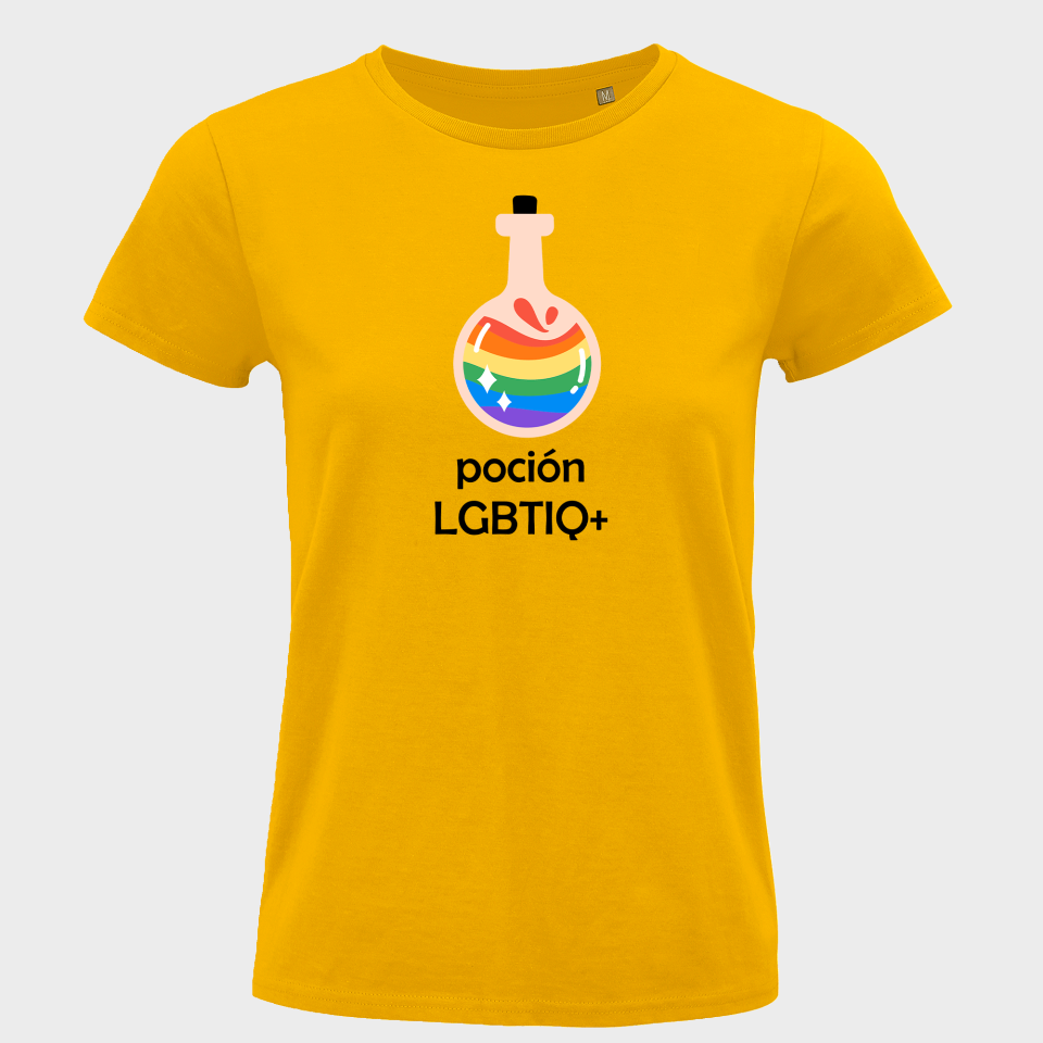 Camiseta mujer para el orgullo LGBTIQA+ diseño Poción