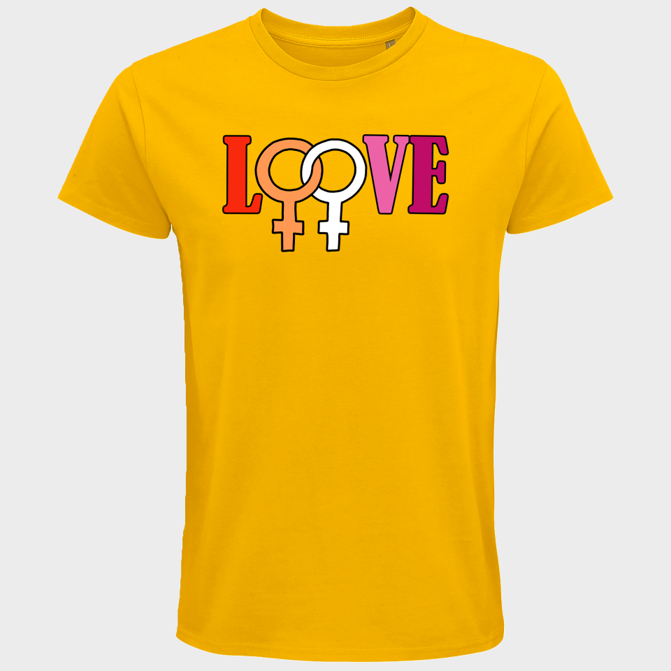 Camiseta hombre para el orgullo LGBTIQA+ diseño Love G