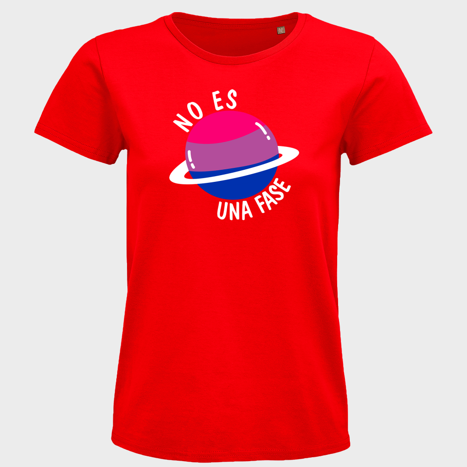Camiseta mujer para el orgullo LGBTIQA+ diseño No Es Una Fase