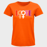 Camiseta mujer para el orgullo LGBTIQA+ diseño Love G