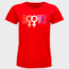 Camiseta mujer para el orgullo LGBTIQA+ diseño Love G