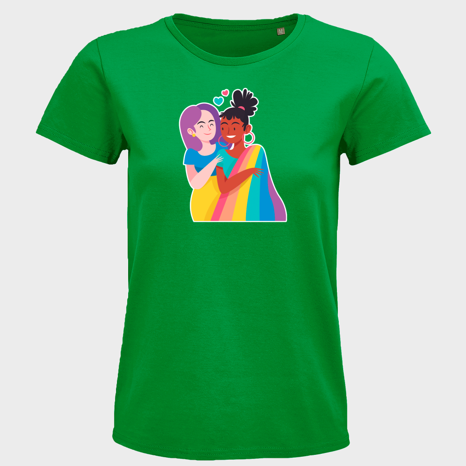 Camiseta mujer para el orgullo LGBTIQA+ diseño Chicas