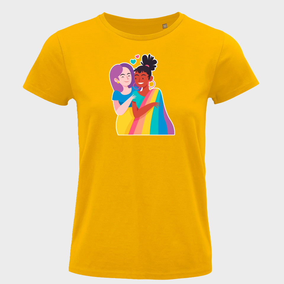 Camiseta mujer para el orgullo LGBTIQA+ diseño Chicas