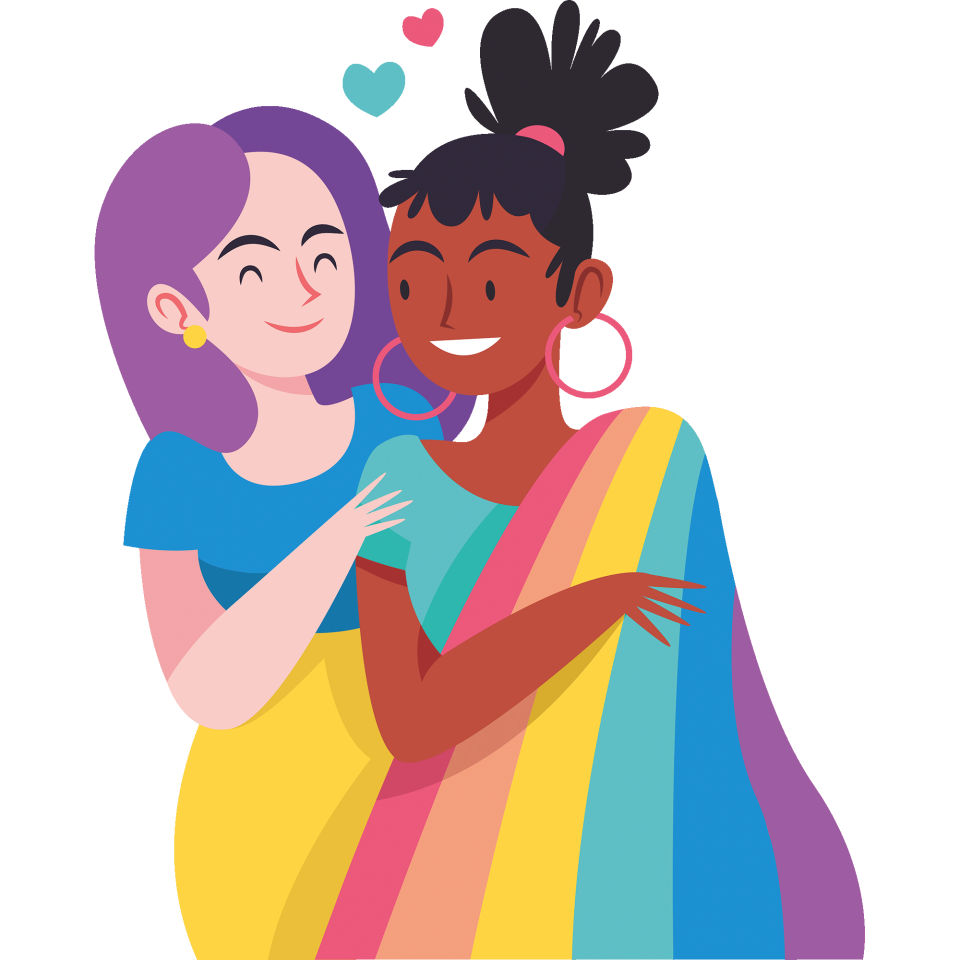 Camiseta mujer para el orgullo LGBTIQA+ diseño Chicas