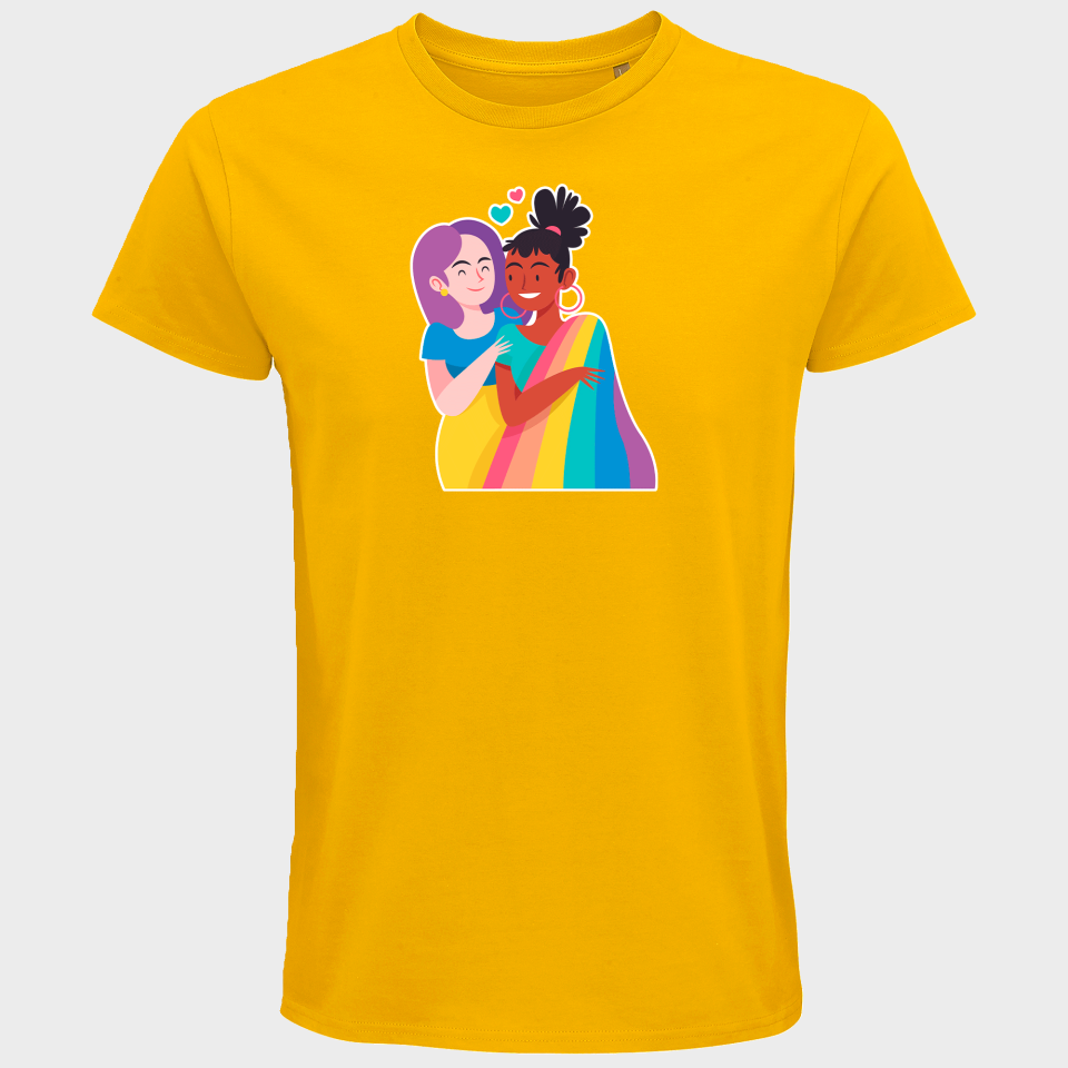 Camiseta hombre para el orgullo LGBTIQA+ diseño Chicas