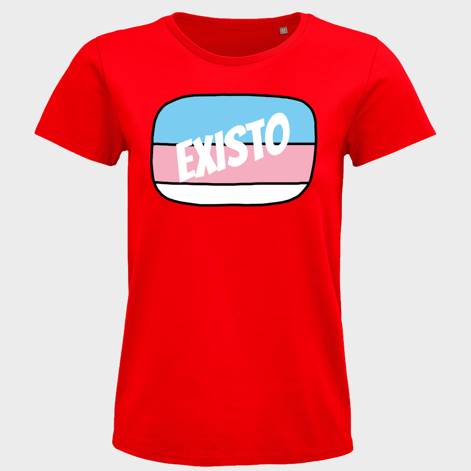 Camiseta mujer para el orgullo LGBTIQA+ diseño Existo
