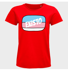 Camiseta mujer para el orgullo LGBTIQA+ diseño Existo