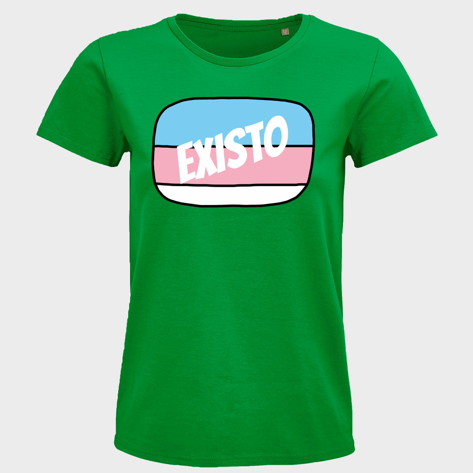 Camiseta mujer para el orgullo LGBTIQA+ diseño Existo