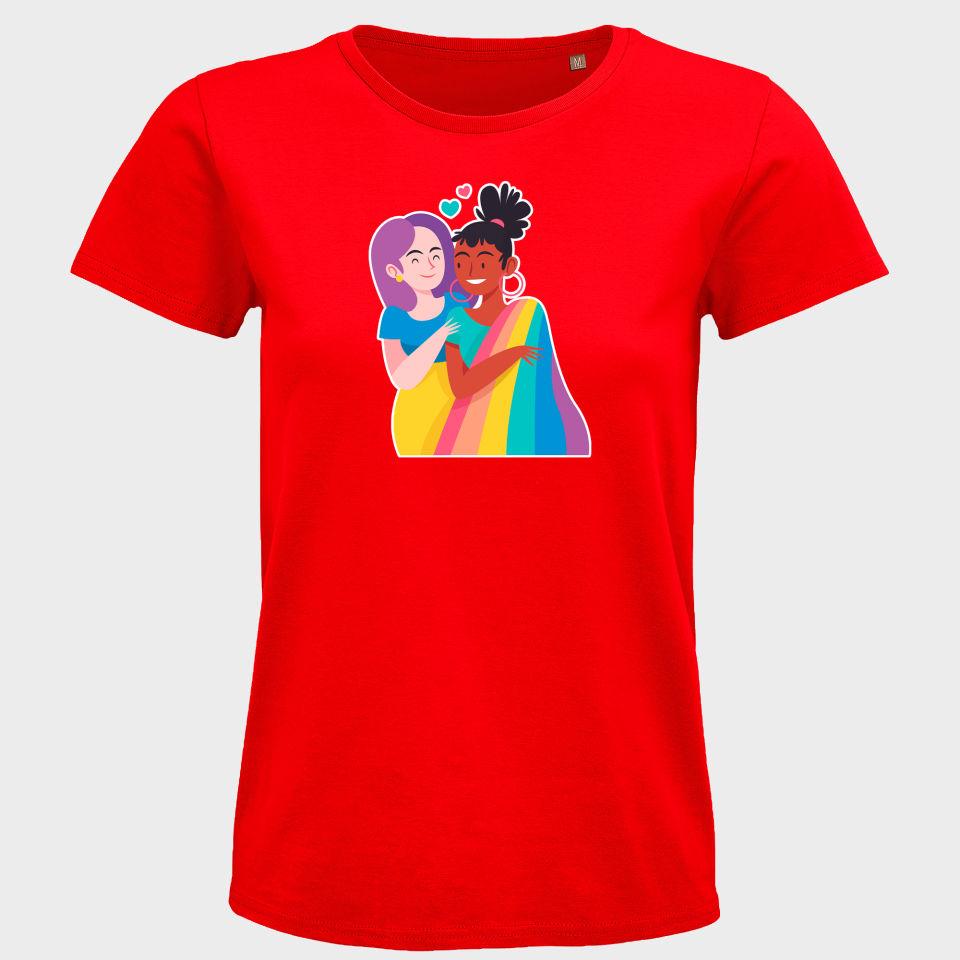Camiseta mujer para el orgullo LGBTIQA+ diseño Chicas