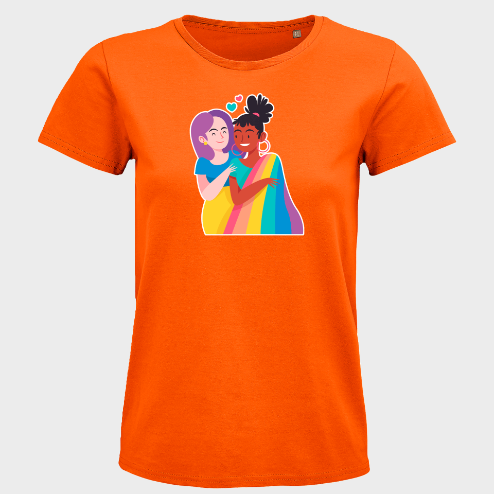 Camiseta mujer para el orgullo LGBTIQA+ diseño Chicas