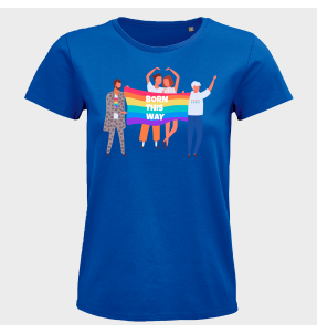Camiseta mujer para el orgullo LGBTIQA+ diseño Born This Way