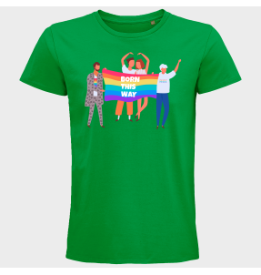 Camiseta hombre para el orgullo LGBTIQA+ diseño Born This Way