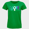 Camiseta mujer para el orgullo LGBTIQA+ diseño Love B