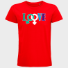 Camiseta mujer para el orgullo LGBTIQA+ diseño Love B