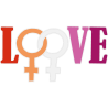 Camiseta mujer para el orgullo LGBTIQA+ diseño Love G