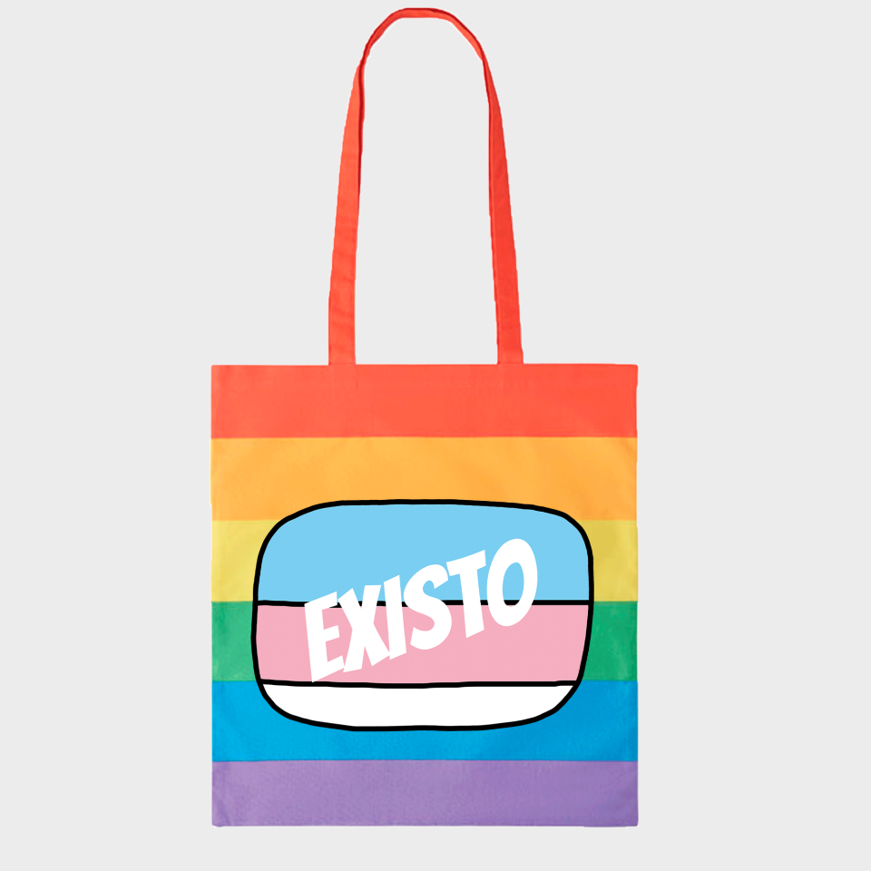 Tote bag para el orgullo LGBTIQA+ diseño Existo