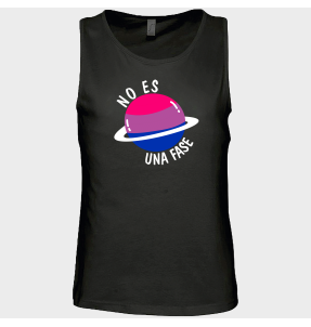Camiseta de tirantes hombre para el orgullo LGBTIQA+ diseño No Es Una Fase