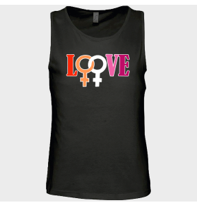 Camiseta de tirantes hombre para el orgullo LGBTIQA+ diseño Love G