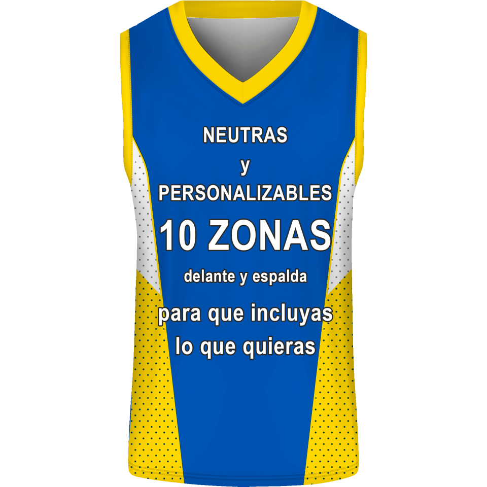 Camiseta baloncesto sublimada modelo Puntos personalizada