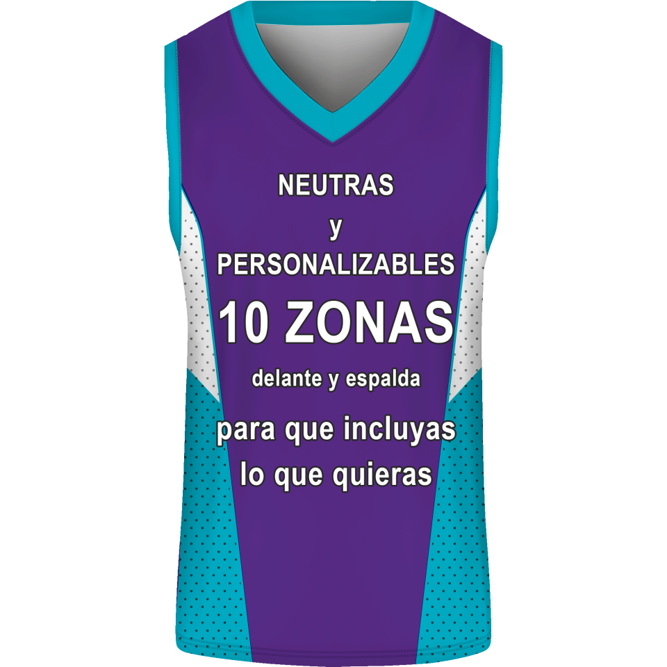 Camiseta baloncesto sublimada modelo Puntos personalizada