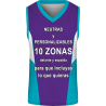 Camiseta baloncesto sublimada modelo Puntos personalizada