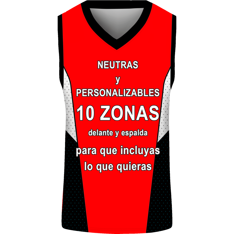 Camiseta baloncesto sublimada modelo Puntos personalizada